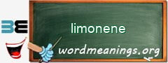 WordMeaning blackboard for limonene